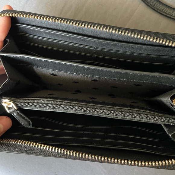 Kate Spade black pebbled leather satchel and wallet - Picture 5 of 6